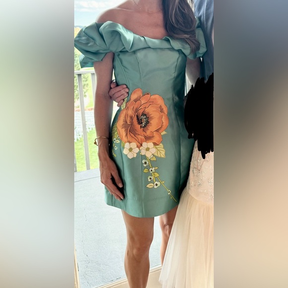 Alemais Regent Jade Dress 4 - Picture 2 of 3